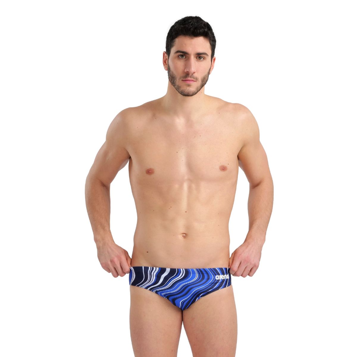 ARENA - Tanga Hombre Briefs Marbled  Azul Arena