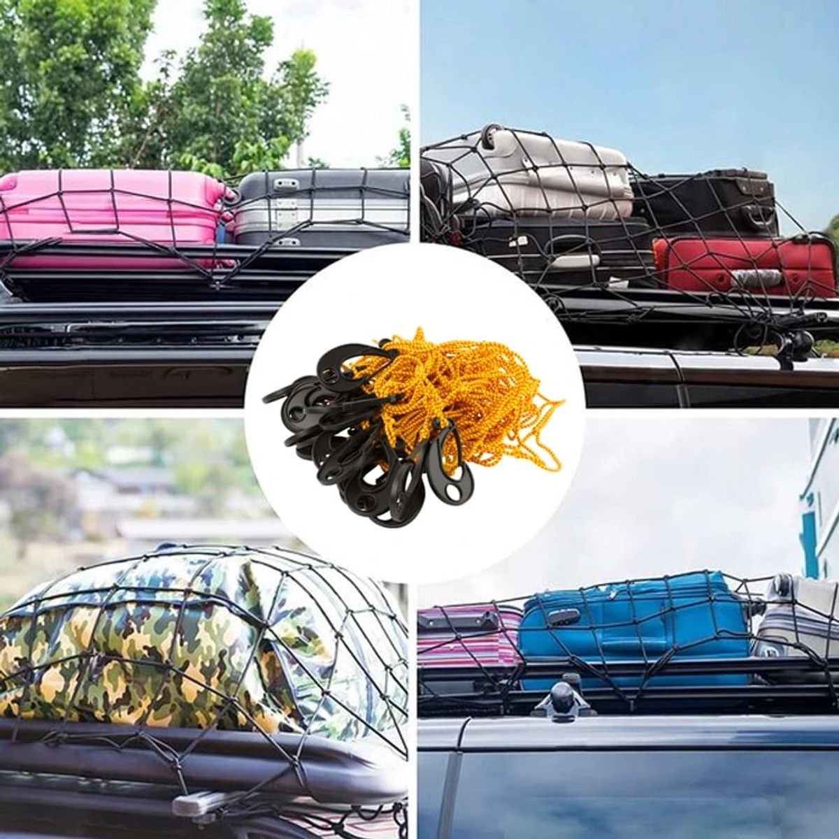 CALGARY - Pulpo Red elástica portaequipaje techo auto