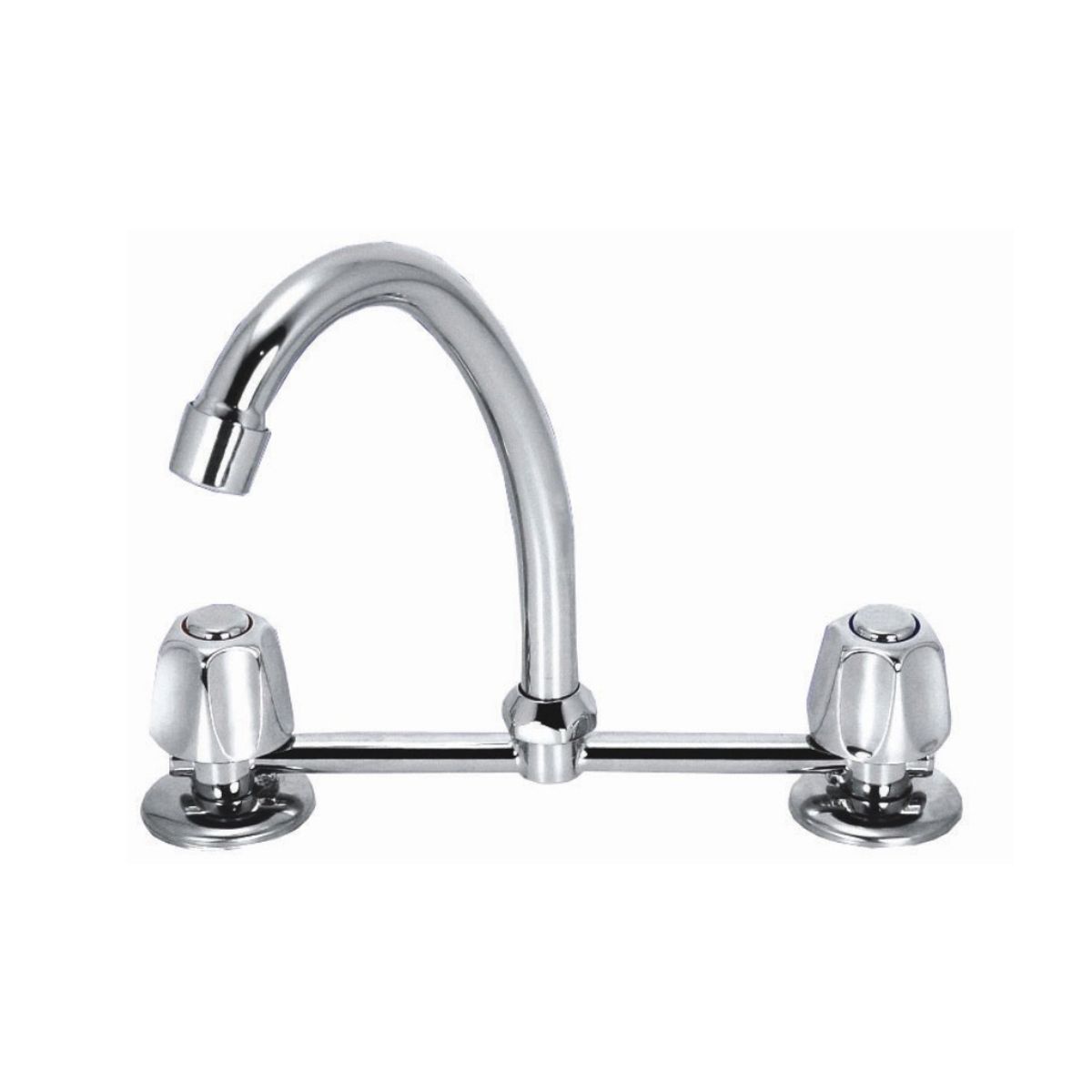 Llave Combinación de Lavaplatos Antonella Grifería Plateado, marca TAUMM - Foto Principal