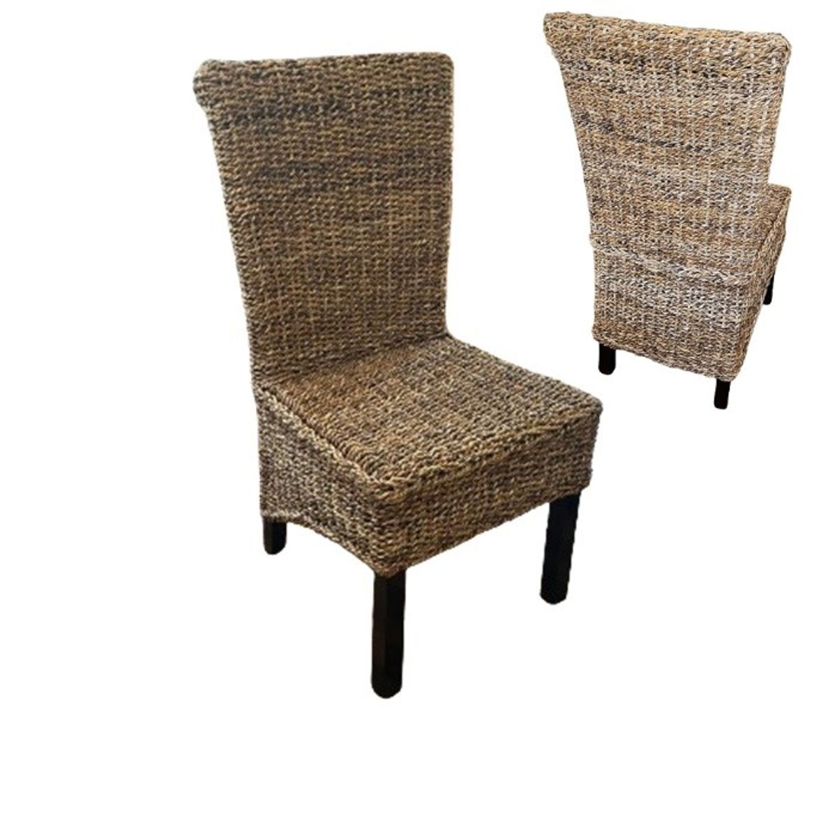 GENERICO - Pack de 2 Sillas de comedor en Rattan Natural