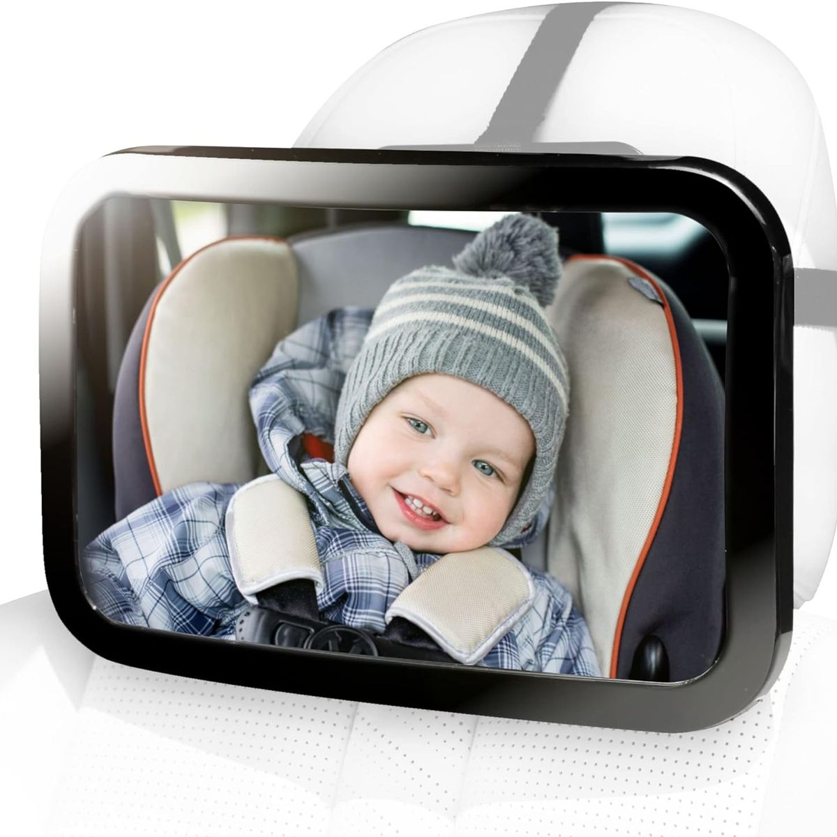 GENERICO - Espejo Retrovisor Seguridad Bebe Xl Para Auto Rotación 360°