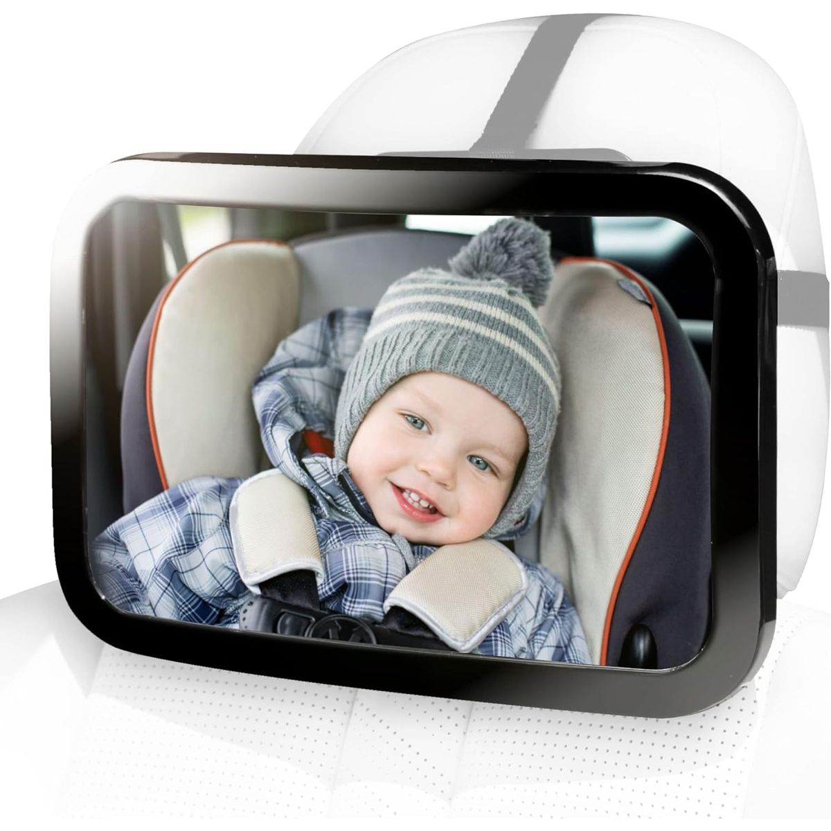 GENERICO - Espejo Retrovisor Seguridad Bebe Xl Para Auto Rotación 360°