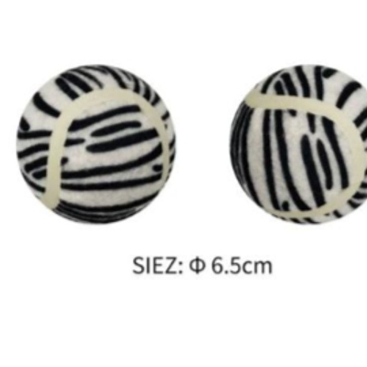 GENERICO - Pelota Juguete Para Perros Blanco y Negro  6cm
