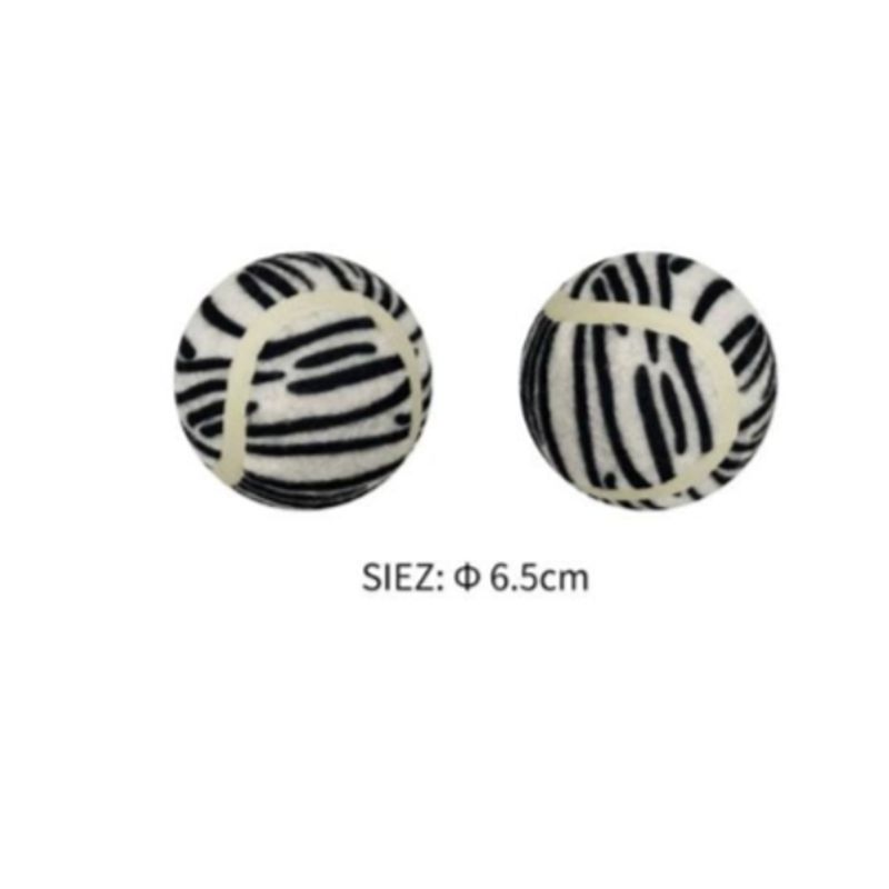 GENERICO - Pelota Juguete Para Perros Blanco y Negro  6cm