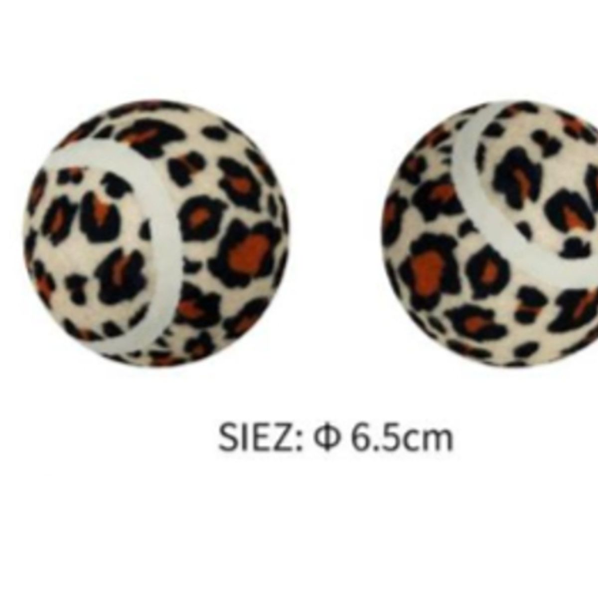 GENERICO - Pelota Juguete Para Perros Blanco y Naranja  6cm