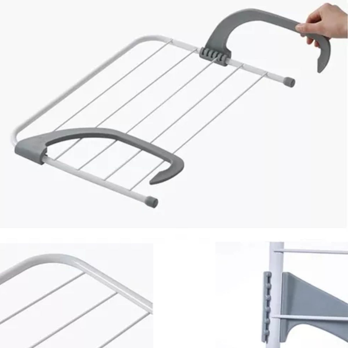 GENERICO - Tendedero Plegable De Ropa Extensible Para Balcón