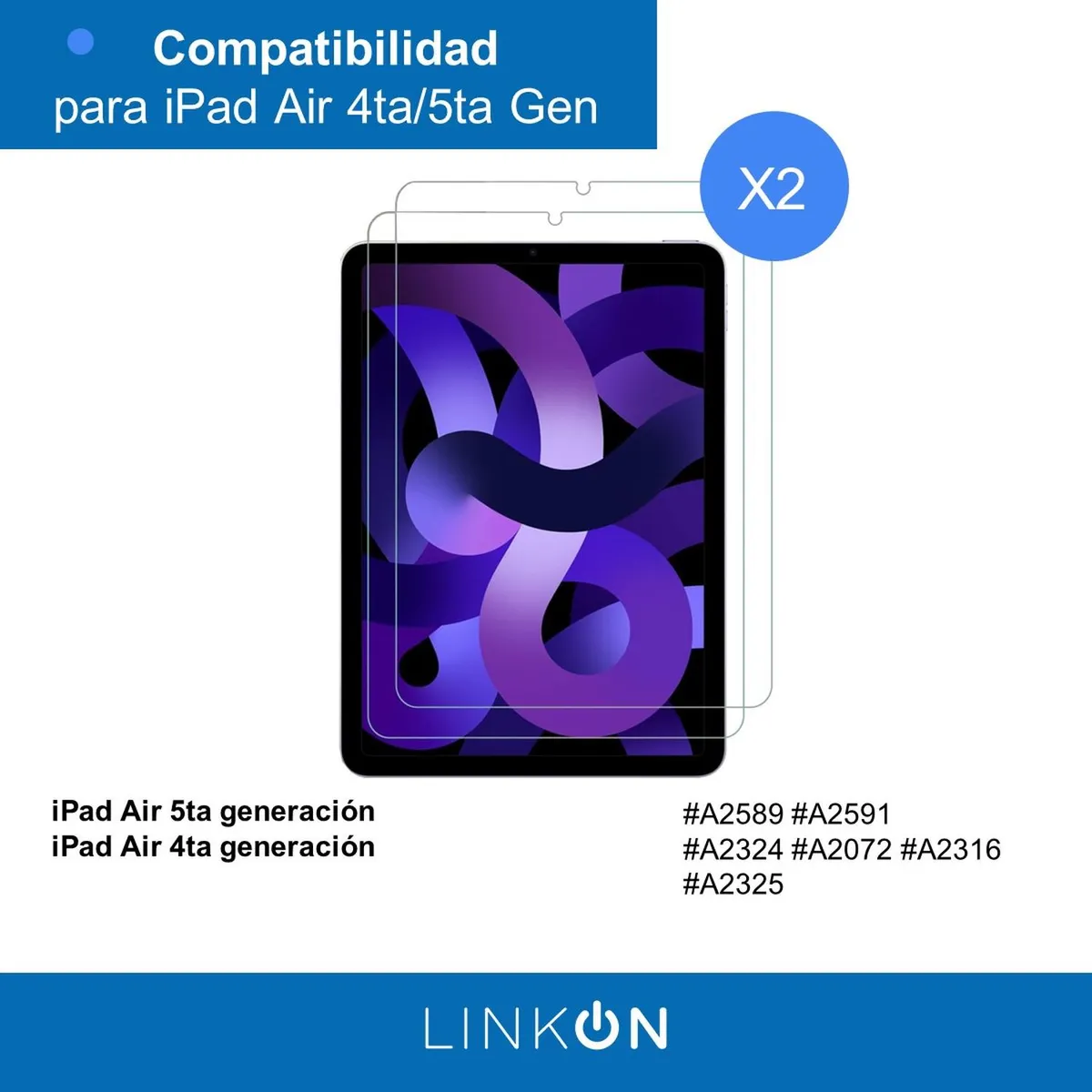 LINKON - Protector Pantalla Lamina para Ipad Paperlike Linkon Set 2 - Blanco - 10.9"