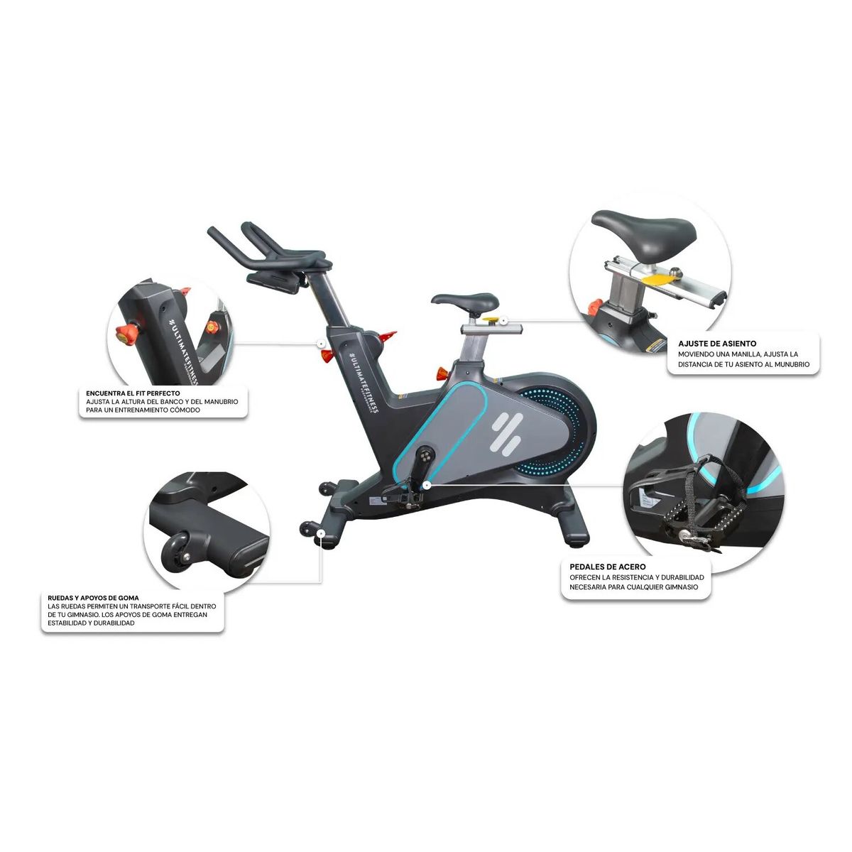 ULTIMATE FITNESS - BICICLETA SPINNING PERFORMANCE LVL