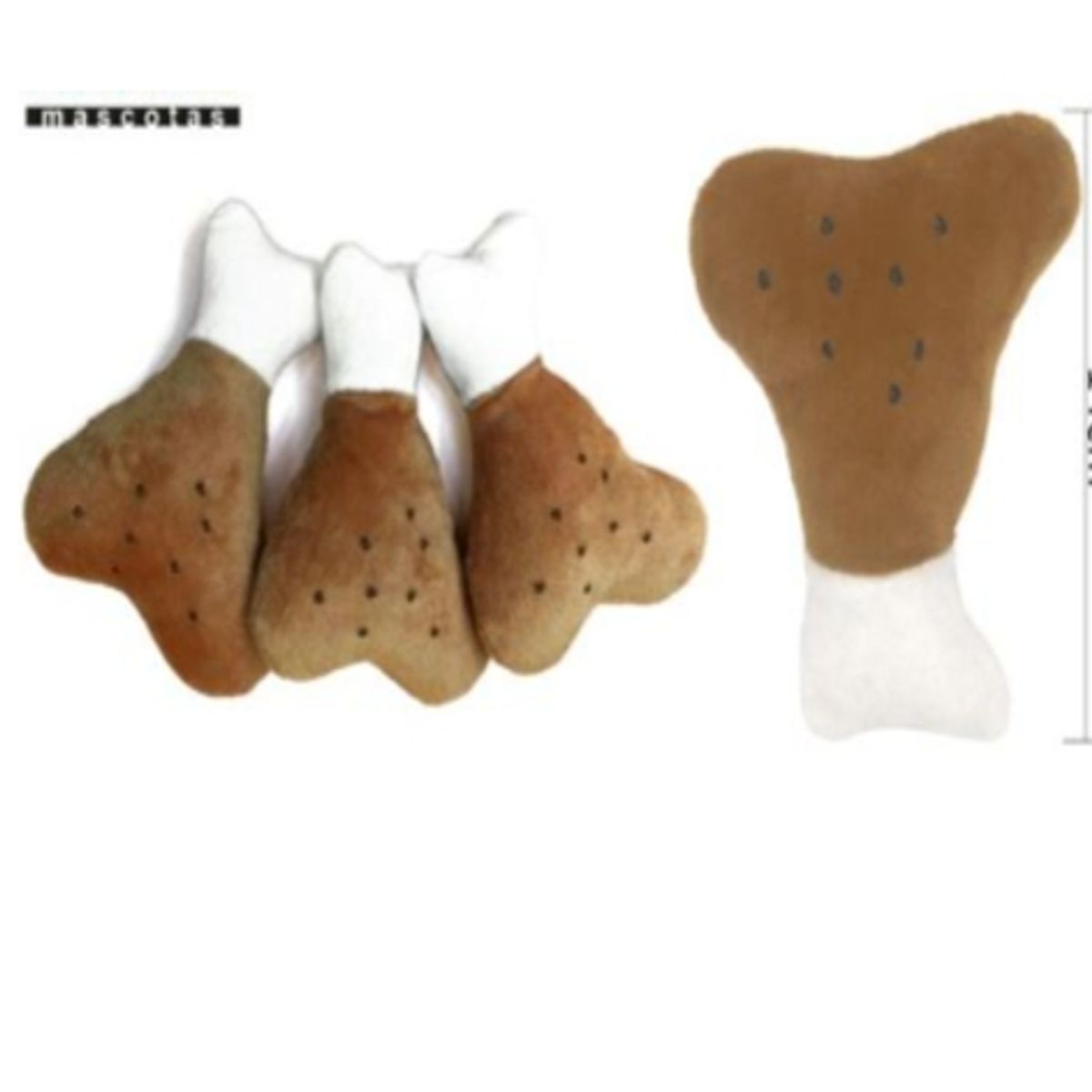 GENERICO - Juguete Para Perros Color Marron Diseño Hueso 19cm