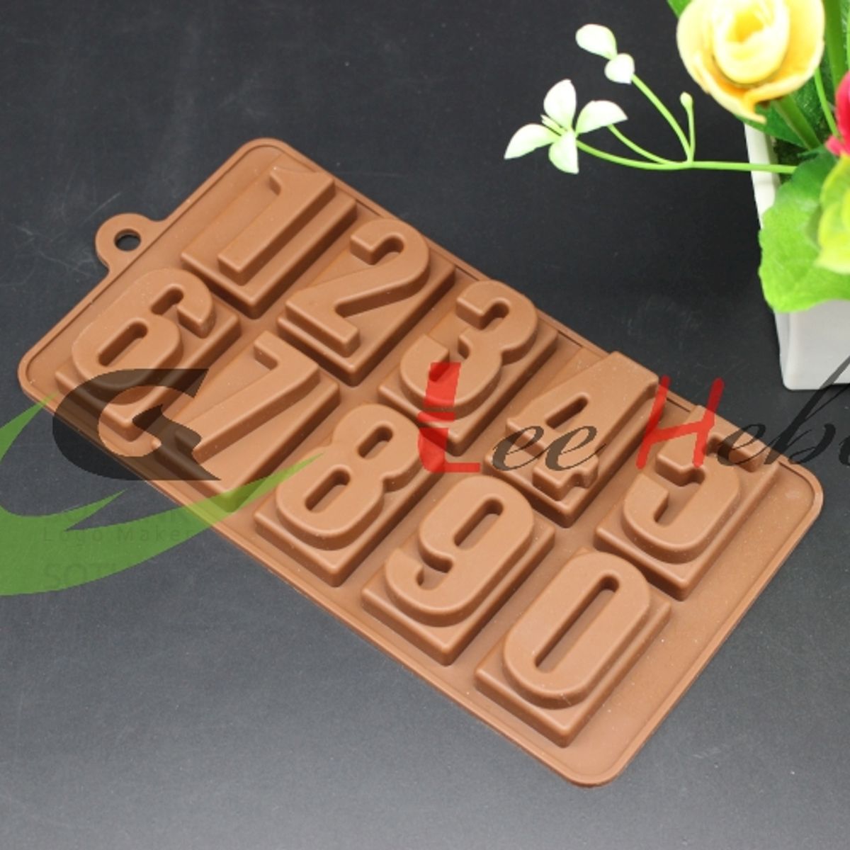 GENERICO - Molde SIilicona Para Chocolate Numeros Del 0 Al 9