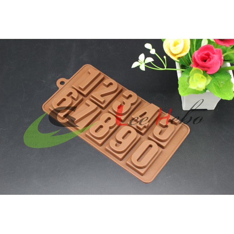 GENERICO - Molde SIilicona Para Chocolate Numeros Del 0 Al 9