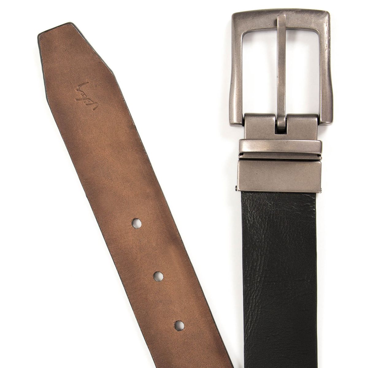 VELEZ - Vélez Cinturón Doblefaz Dobra Cuero Hombre Vintage Combinado