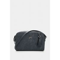 Vélez Bandolera Verona Cuero Mujer Grabado Azul Oscuro