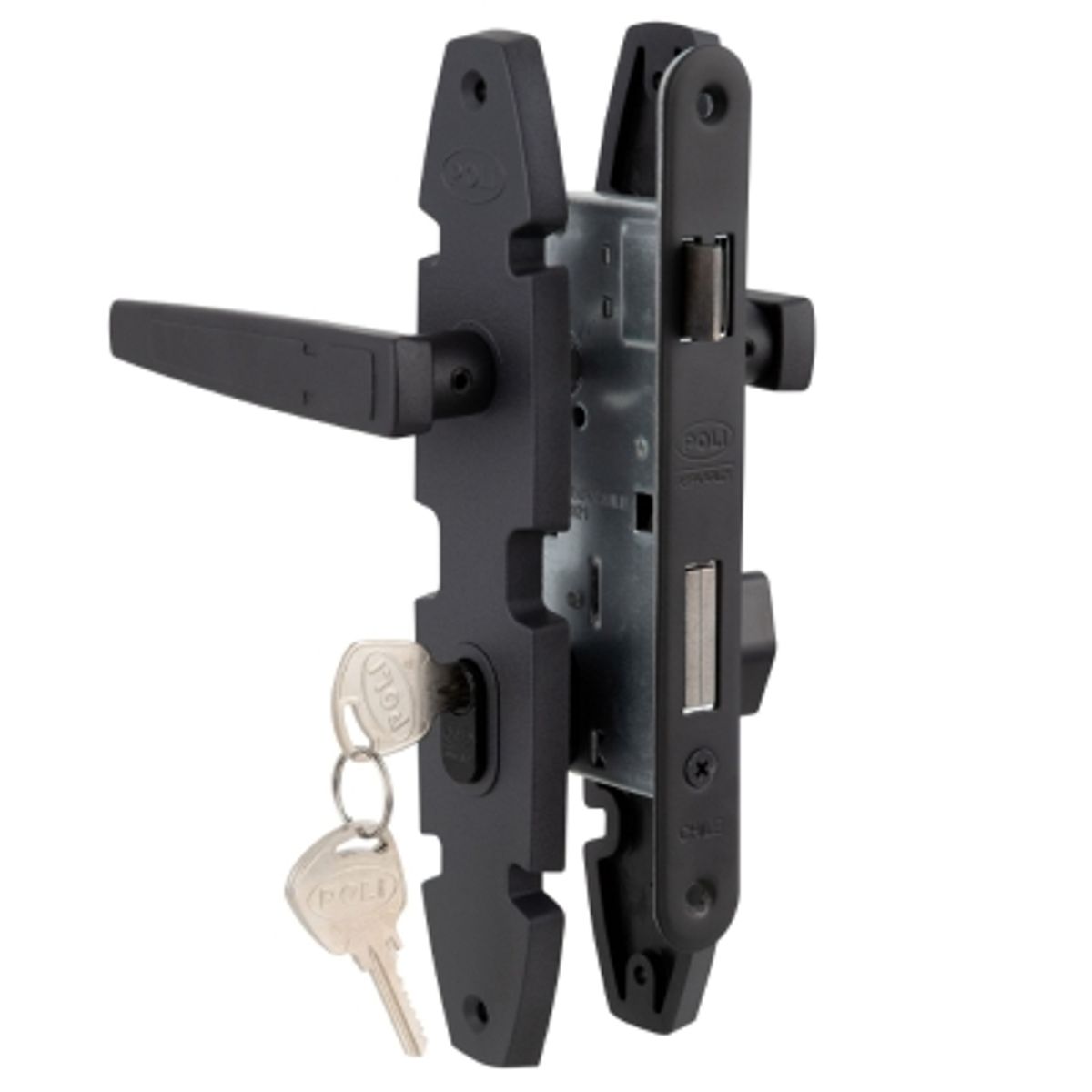 POLI - Cerradura Embutida Nórdica Oval B40 Oficina/Dormitorio