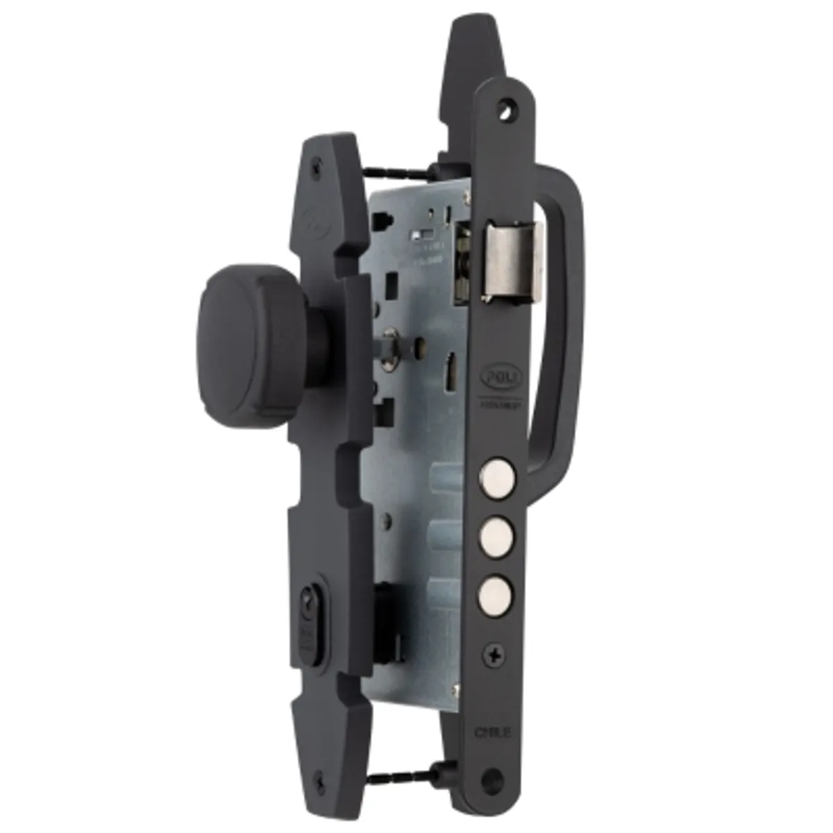 POLI - Cerradura Embutida Nórdica Oval B60 Pomo Acceso 1/2