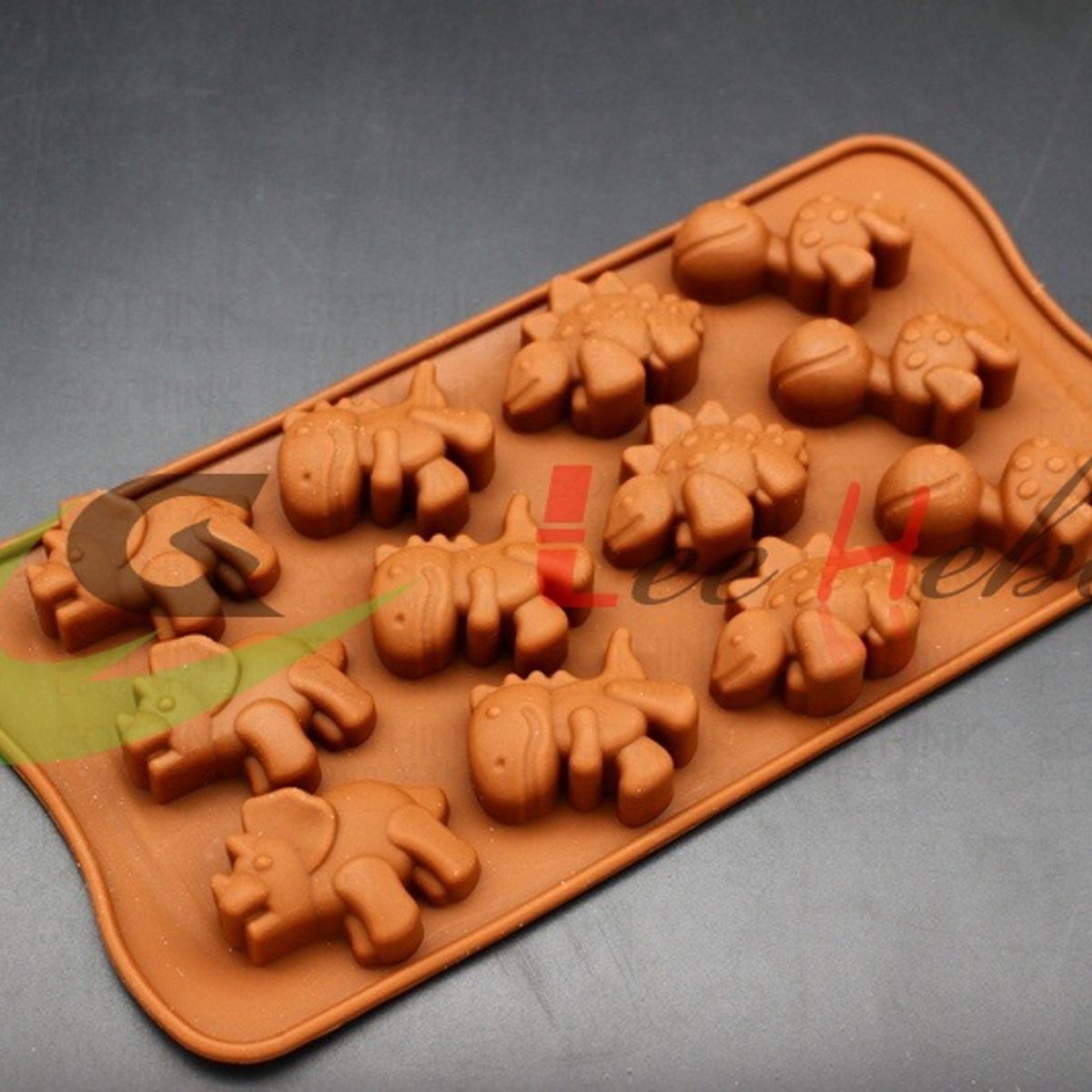 GENERICO - Molde Silicona Para Chocolate Forma Mini Dinosaurios