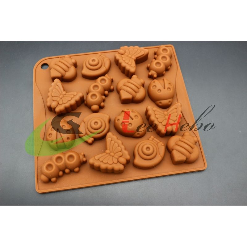 GENERICO - Molde Silicona Para Chocolate Forma Mini Mariposas Mini Gusanos_