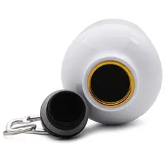 GENERICO - PACK 6 BOTELLA DE AGUA BLANCA PARA SUBLIMAR CON MOSQUETON