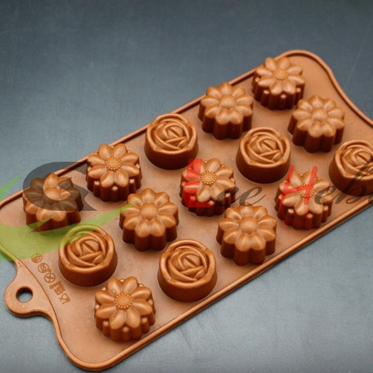 GENERICO - Molde Silicona Para Chocolate Forma Flores-Girasoles
