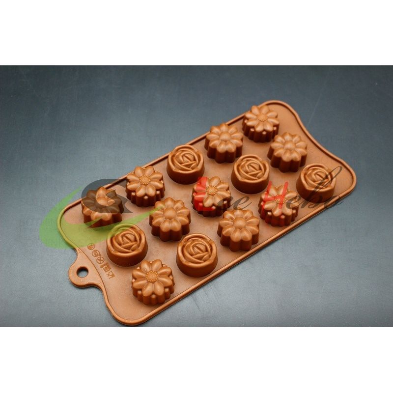 GENERICO - Molde Silicona Para Chocolate Forma Flores-Girasoles