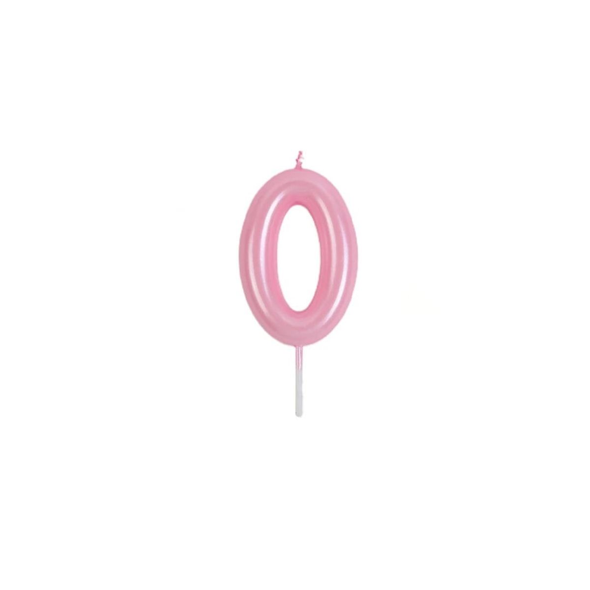 GENERICO - Vela De Numero 0 Rosa 8 Cm