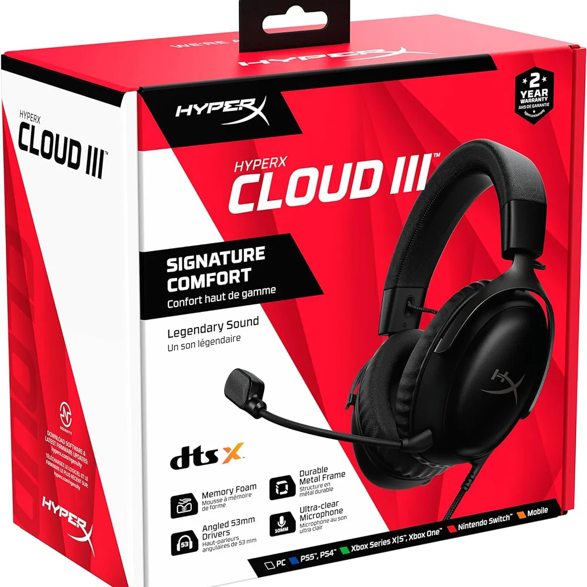 HYPERX - HyperX Cloud III auriculares gaming con cable BLACK PC PS5 Xbox Series