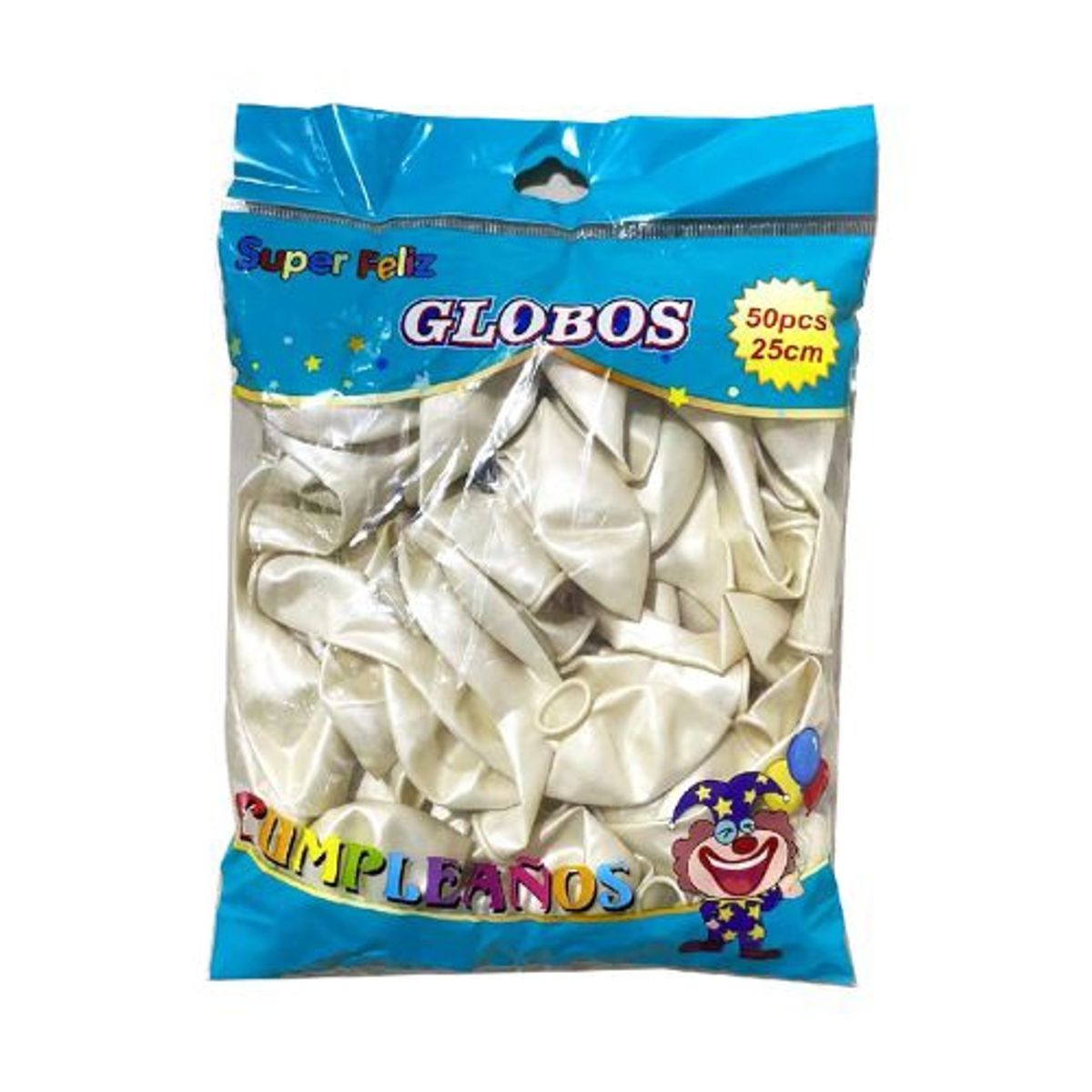 GENERICO - Globos 25 Cm 50 Unidades Color Blanco Latex
