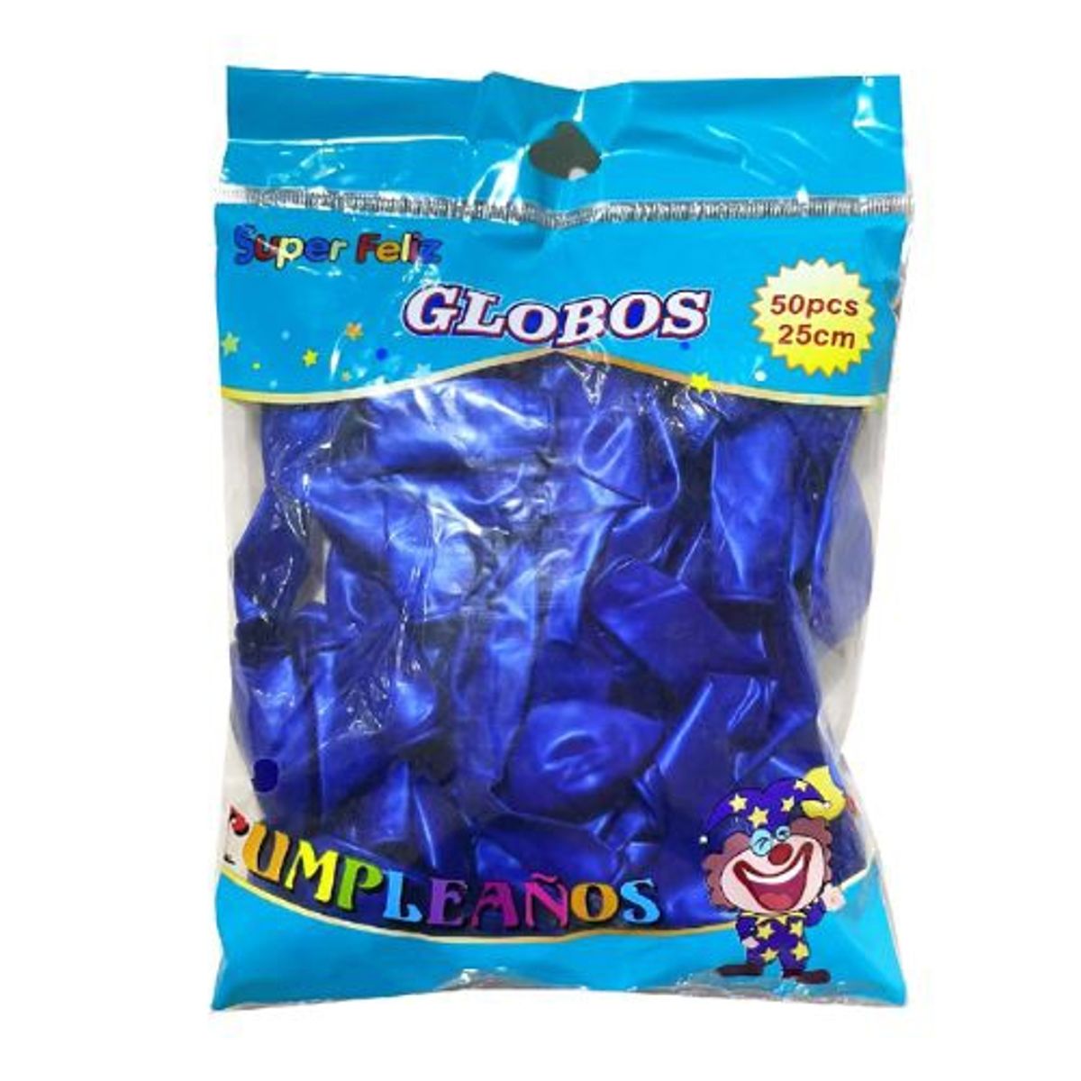 GENERICO - Globos 25 Cm 50 Unidades Color Azul Latex