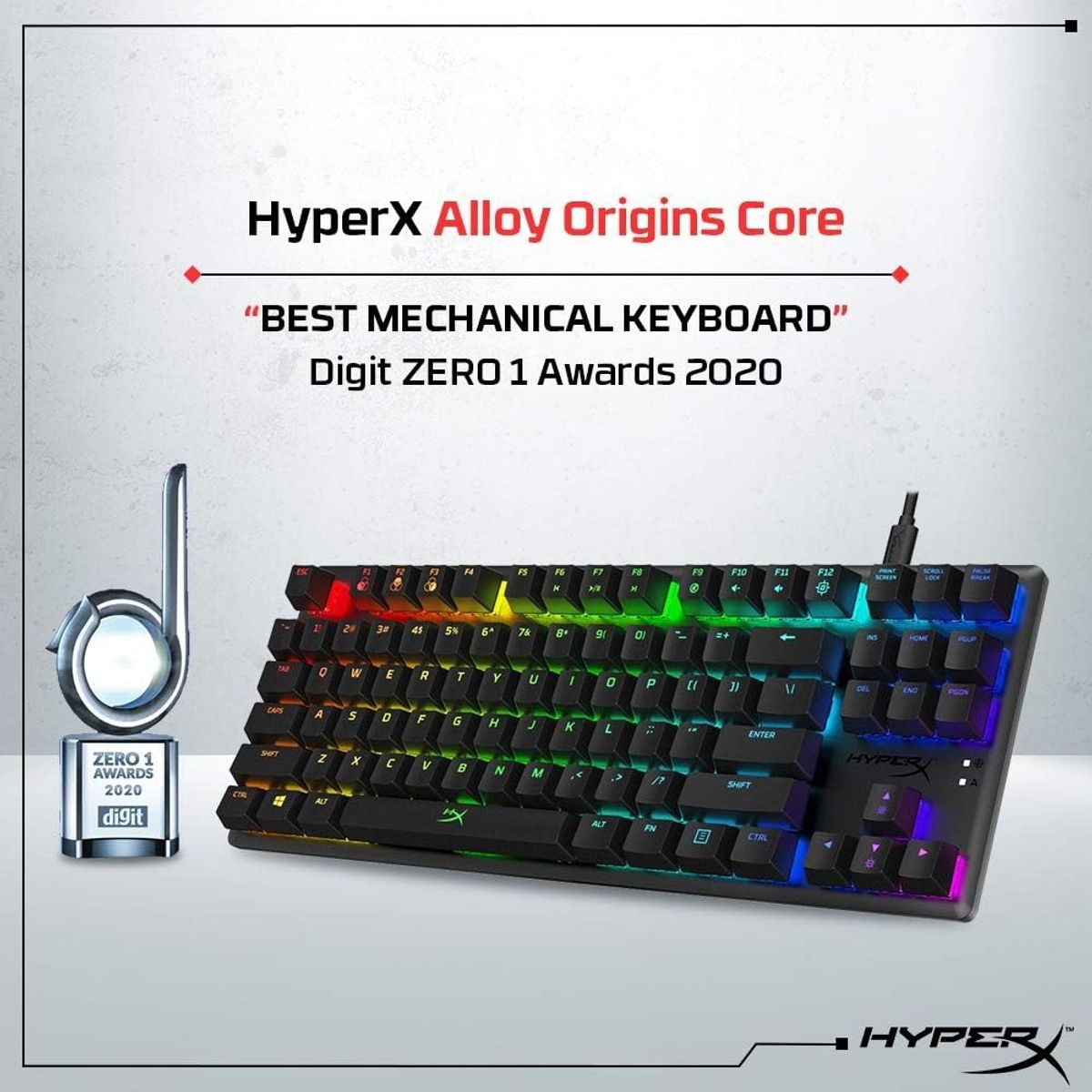 HYPERX - Teclado Alloy Origins Core mecánico rojo HyperX lineal