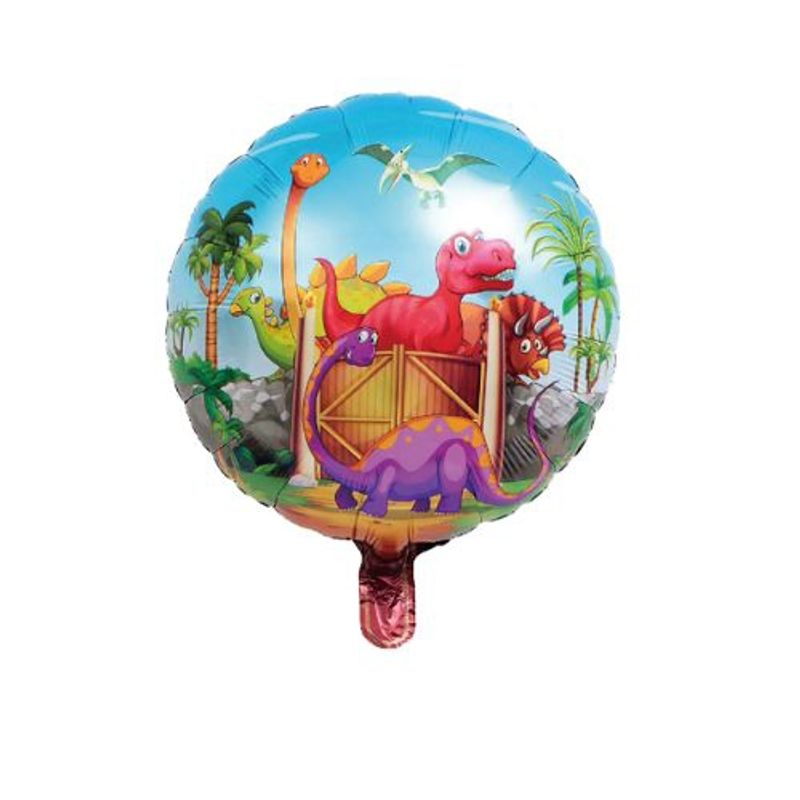 GENERICO - Globos Diseño Dinosaurios Muchos Colores 1 Unidad 45X45Cm