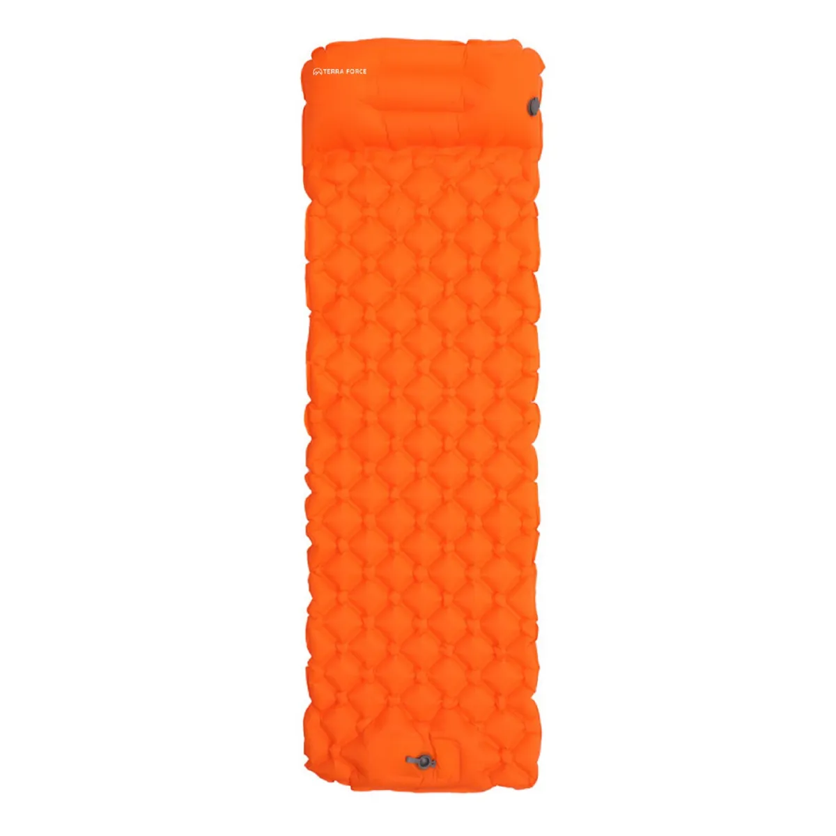 TERRA FORCE - MAT CAMPING CON INFLADOR INTEGRADO NARANJO