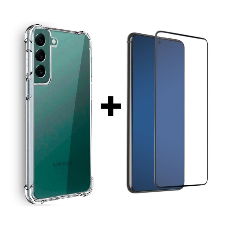 GENERICO - Carcasa Para Samsung S22 Plus Transparente Reforzada + Mica