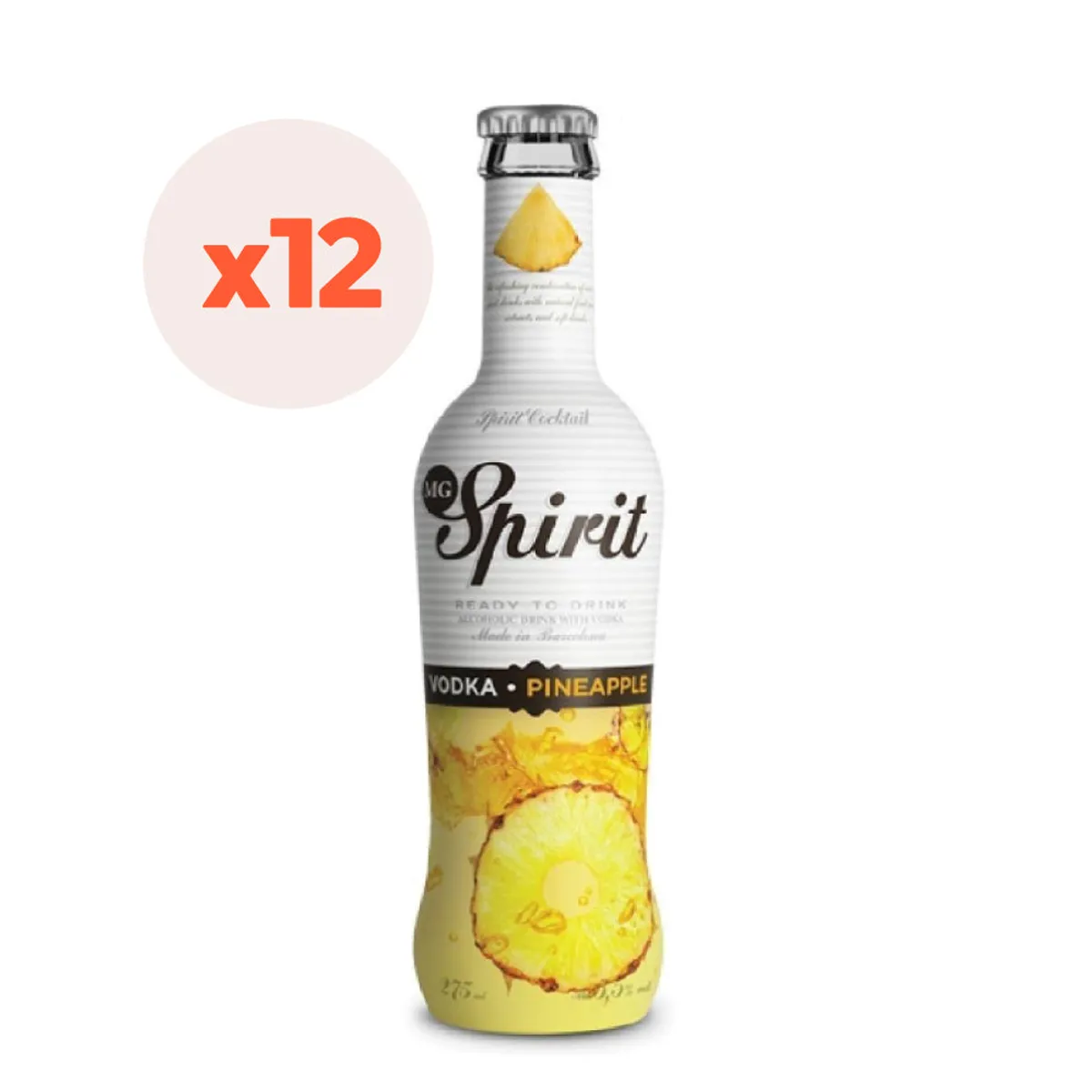 MG SPIRIT - 12x Vodka Spirit Pineapple 5,5º 275cc