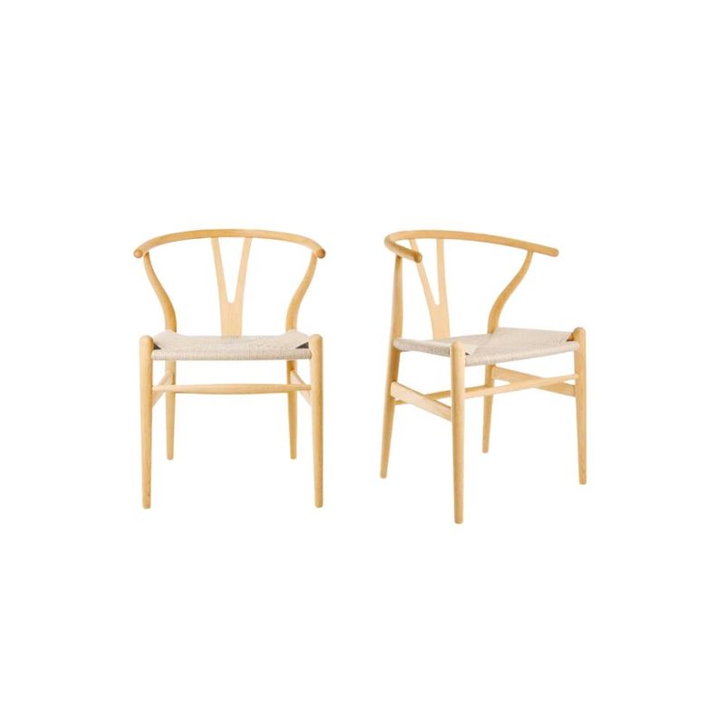 REMATIME - Pack Silla Wishbone Réplica Natural Rematime