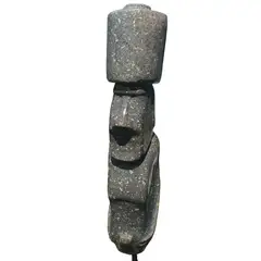 GENERICO - Moai Rano Raraku de piedra, 38cm, replica a escala 1 es a 33.-