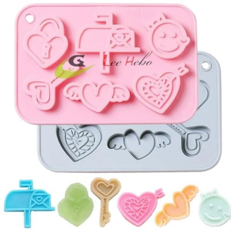 GENERICO - Molde Silicona Para Chocolate Forma Corazones-Llaves
