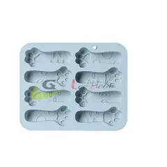 GENERICO - Molde Silicona Para Chocolate Forma Patita De Gato Y Perro