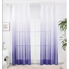 GENERICO - Pack de Cortinas Visillo-velo Clásico Liso 2 Paño 140x230cm