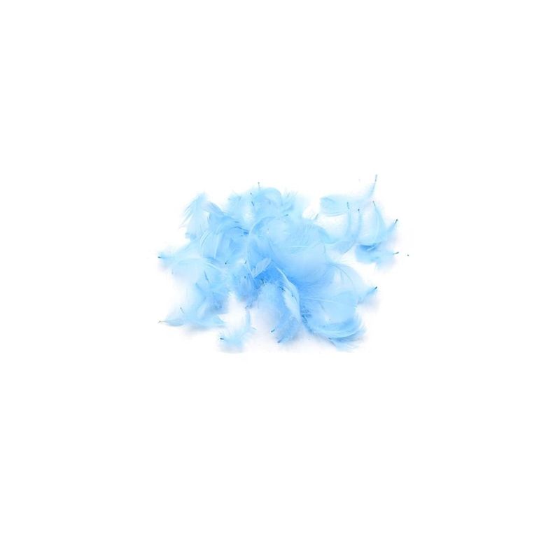 GENERICO - Plumas Decorativas Azul Claro 100pcs