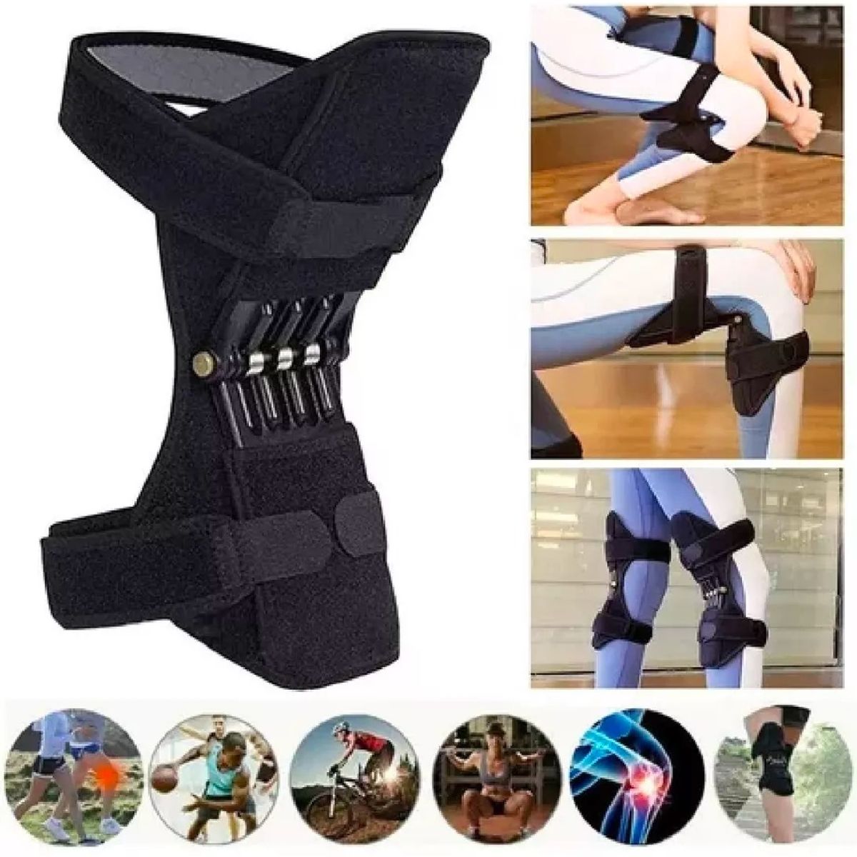 GENERICO - Articulación Apoyo Rodilla Rodillera De Resistencia Resorte