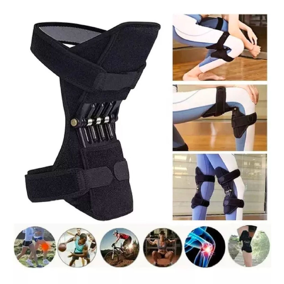 GENERICO - Articulación Apoyo Rodilla Rodillera De Resistencia Resorte