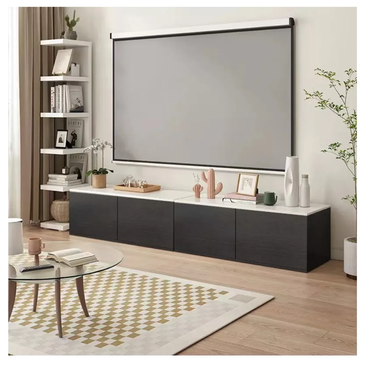HOMER DESIGN - Rack Tv 80x40x30cm 2 Puerta Melamina Combinable Por Varios