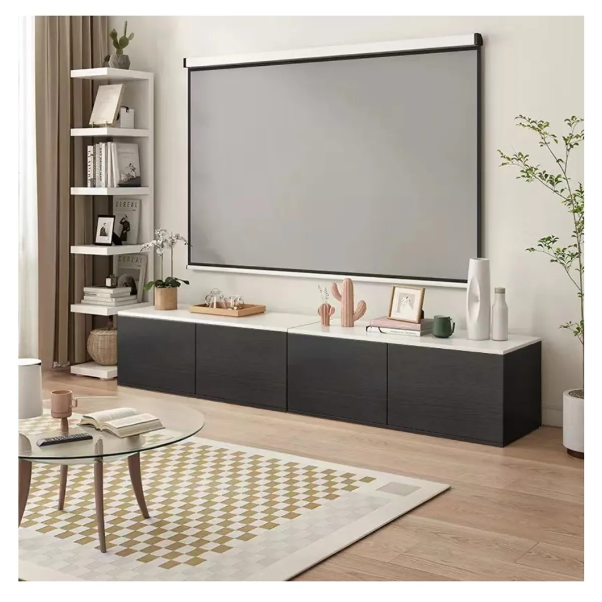 HOMER DESIGN - Rack Tv 80x40x30cm 2 Puerta Melamina Combinable Por Varios