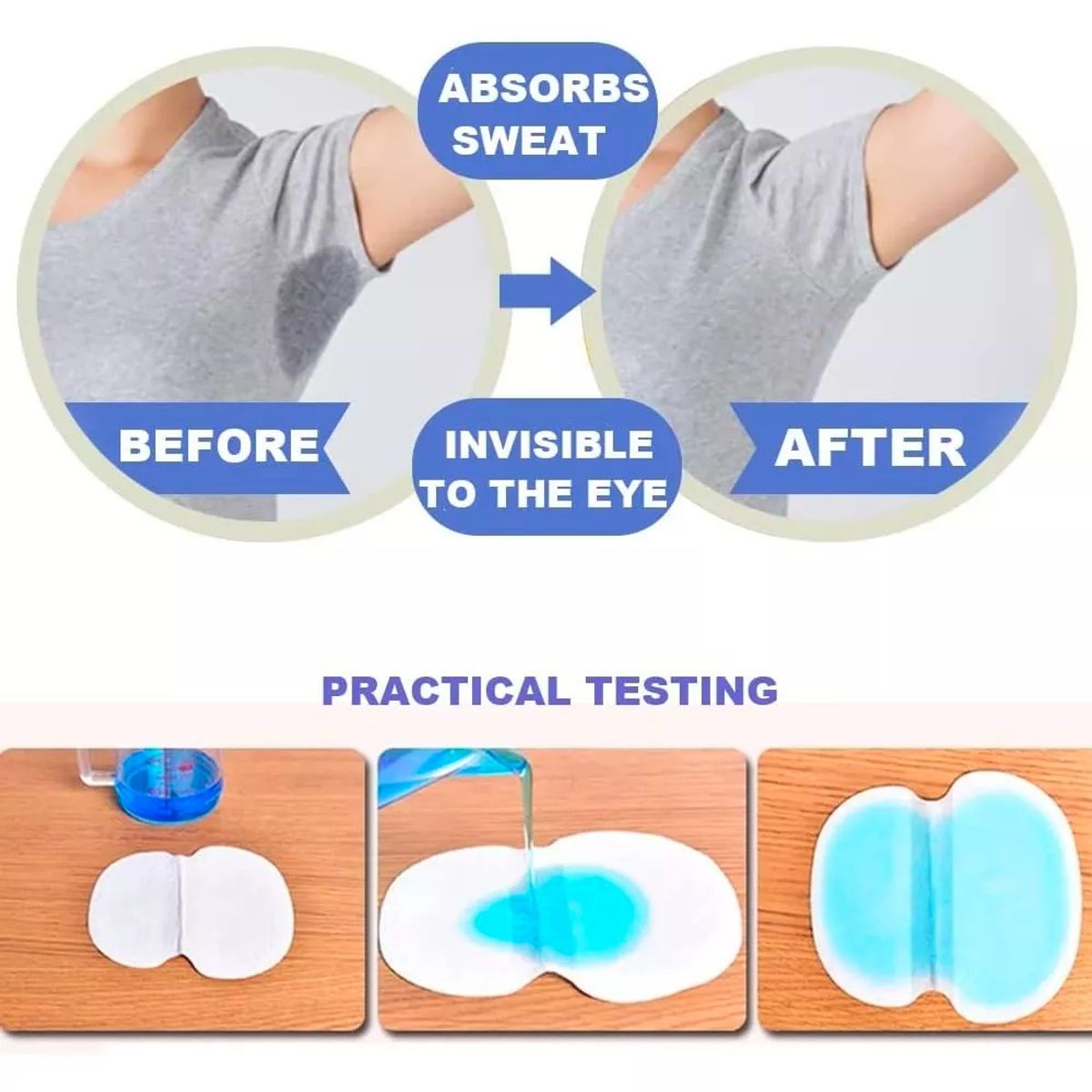 GENERICO - Parches Protectores Piel Antitranspirantes Axilas Polera