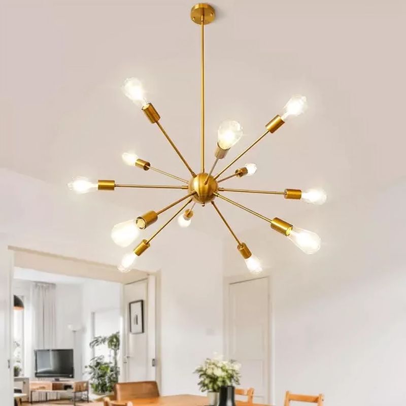 CASA BELLA - Lampara Techo Nordica Átomo 12 Luces Modelo A-12-g