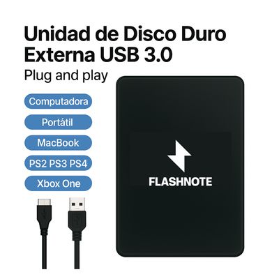Imagen 2 del producto Disco Externo 1tb Usb 3.0 Notebook Ps4 Ps3 Nintendo Xbox