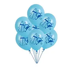 GENERICO - Globos Dibujos Teteros Color Azul 12 Unidades