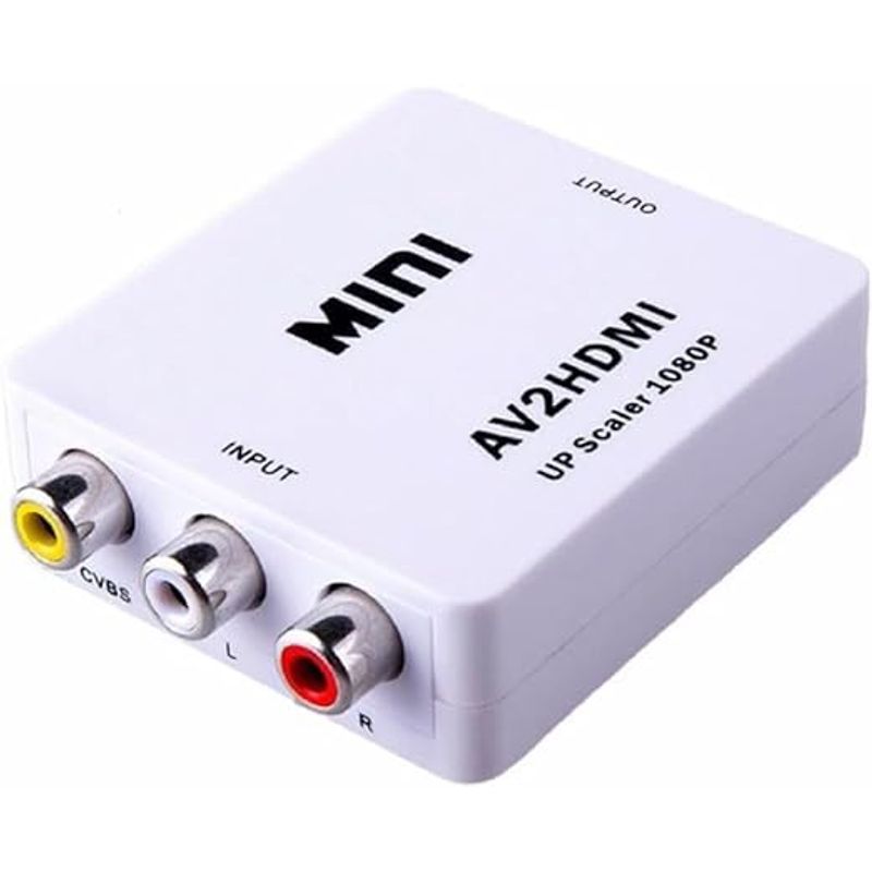 GENERICO - Conversor HDMI A RCA Adaptador Full HD 1080p 720p