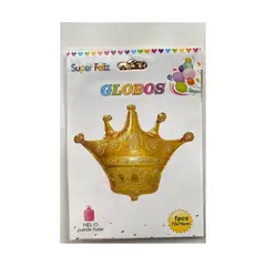 GENERICO - Globos Diseño Corona Color Dorado 72X76 Cm