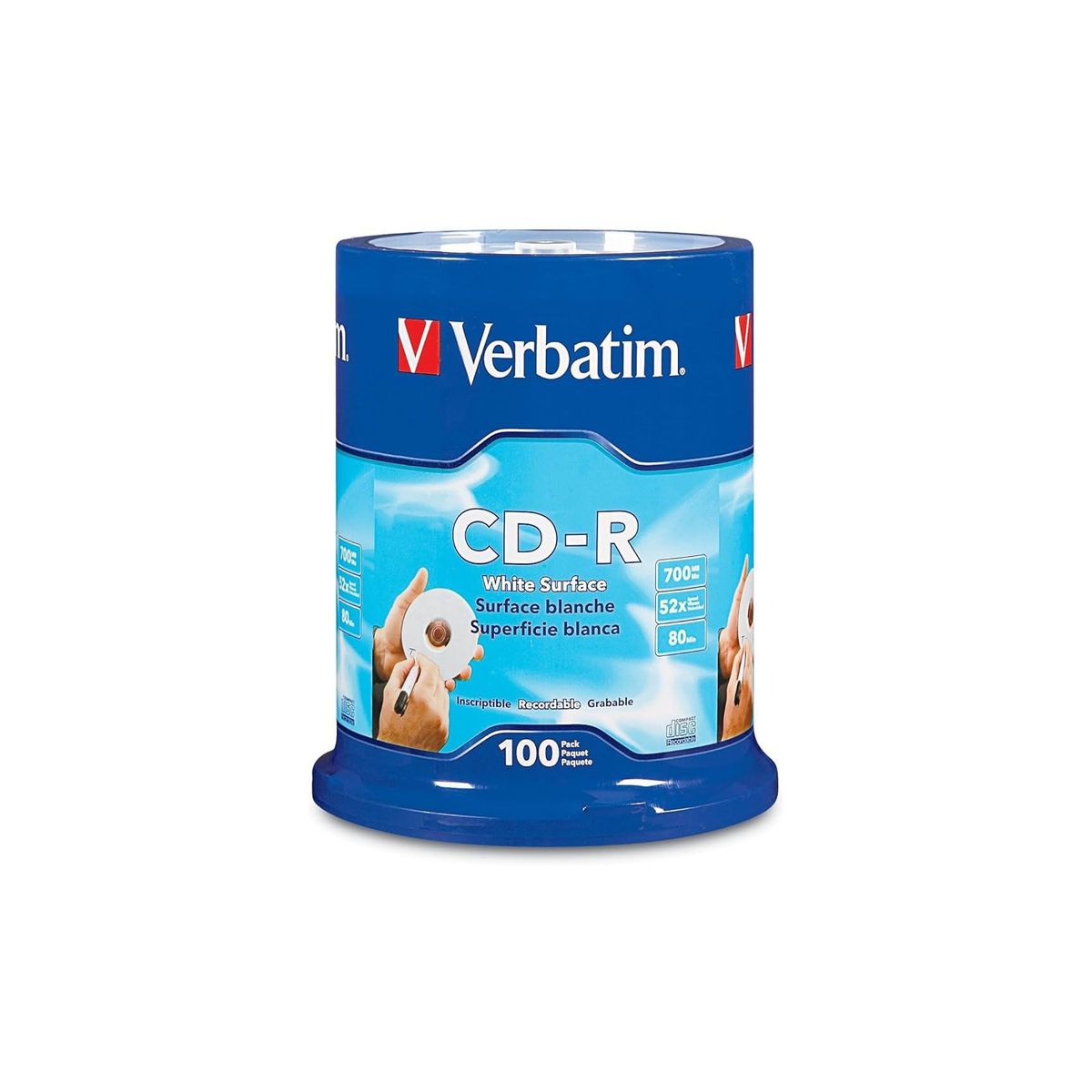 VERBATIM - CD Virgen Torre 100 und. CD-R 80min/700mb VERBATIM